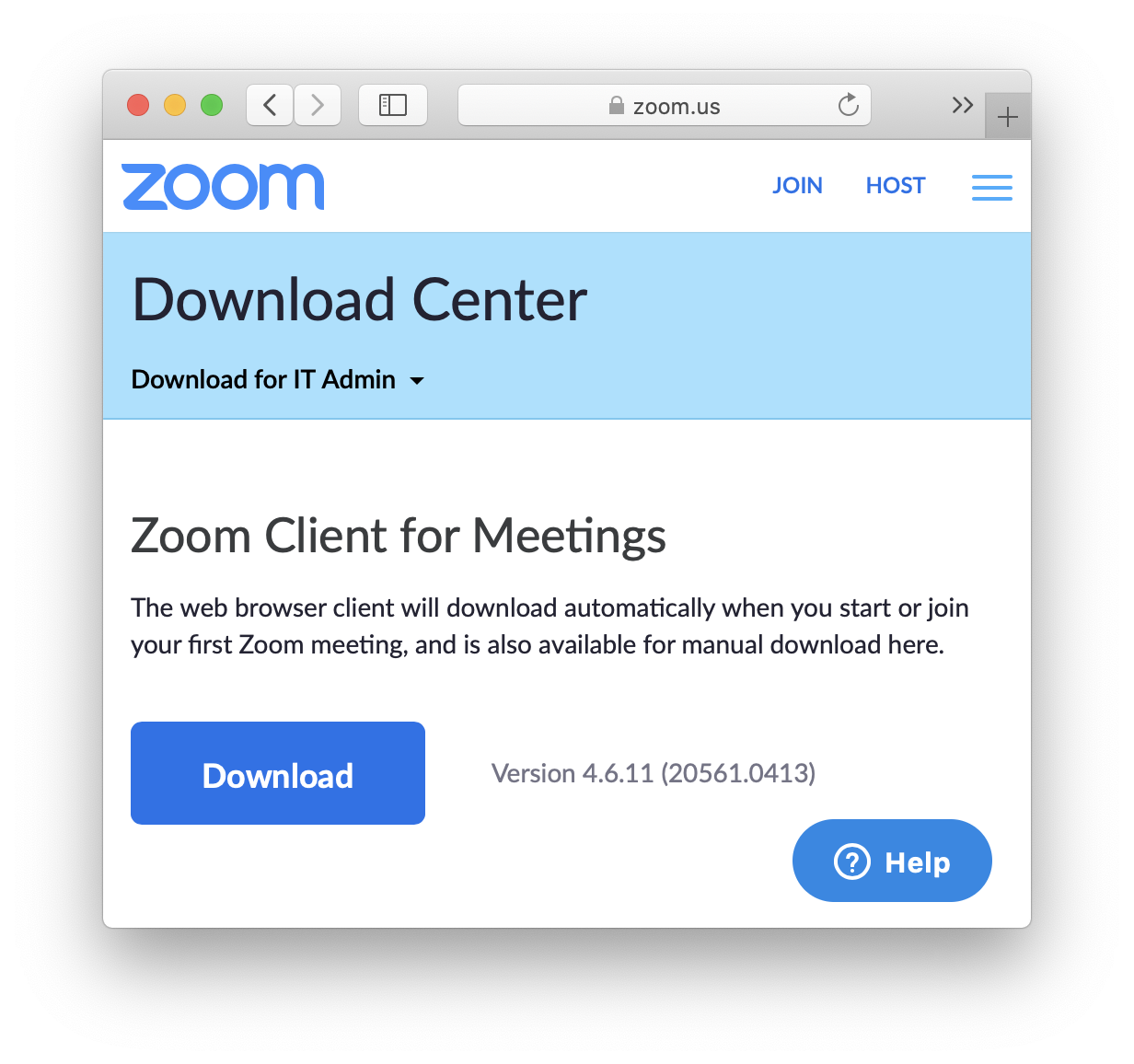 zoom desktop client mac