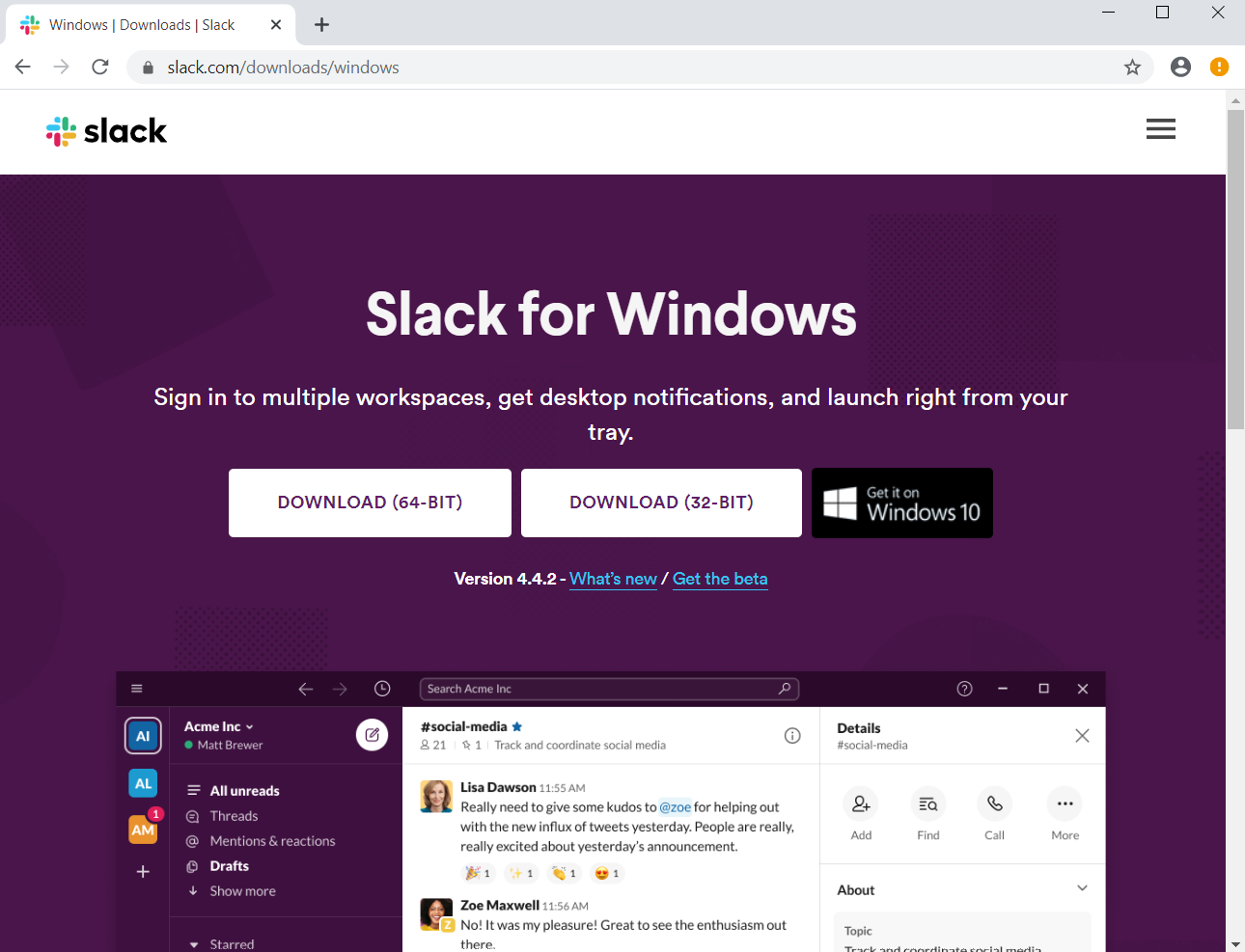 slack download for windows 10 64 bit