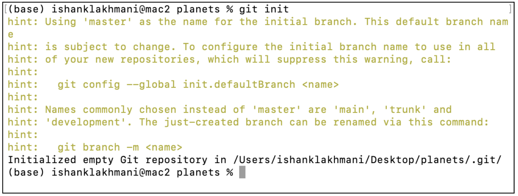 Branches in git